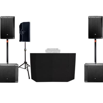 Audio package with speakers and subwoofers