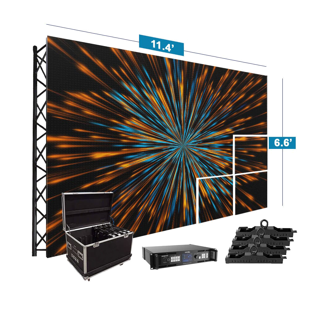 LED video wall with road cases